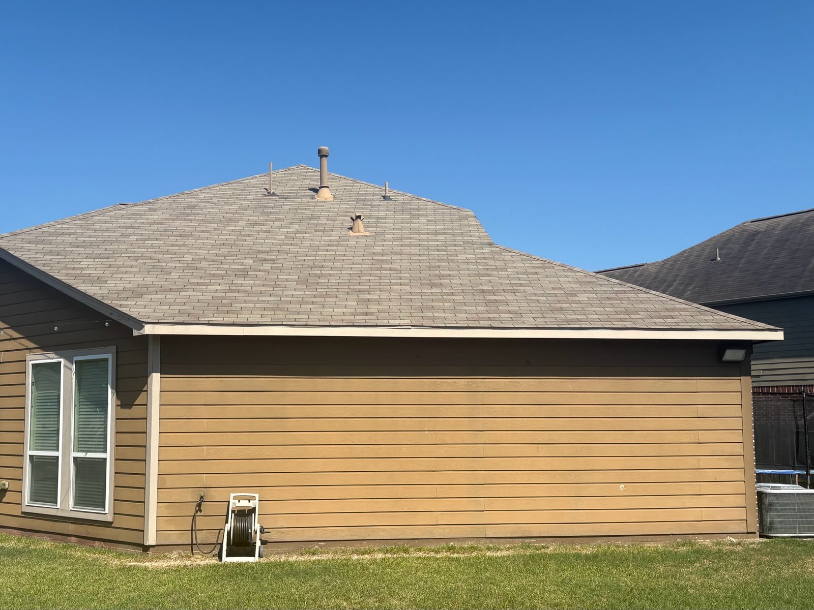 Roof washing — after